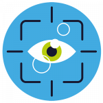 Eye Tracking Icon mit Augen