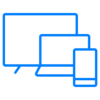 Image, icon of a desktop, laptop and mobile phone
