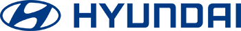 The blue Hyundai logo