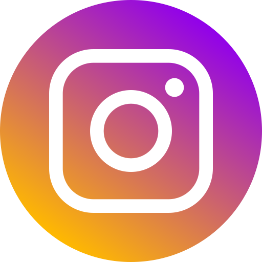 A round icon of the gradient Instagram logo