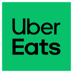 Uber Eats logo with a white stroke around it