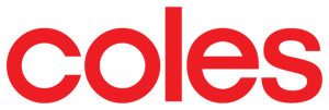 Coles logo with a white stroke around it