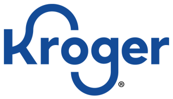 Kroger logo with a white stroke around it