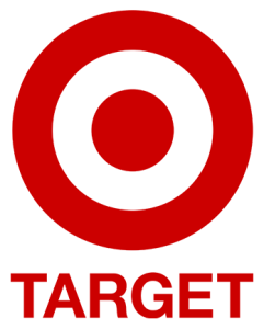 Target logo with a white stroke around it