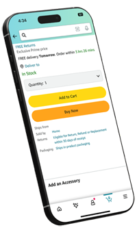 smartphone with shopping site