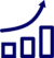 market icon An icon of simulated market growth in dark blue lines
